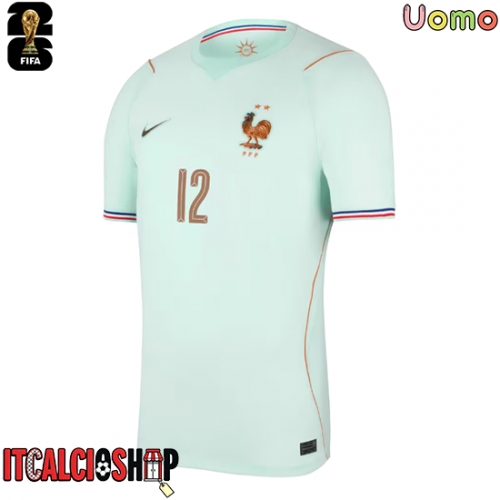 Francia Randal Kolo Muani #12 Seconda Maglia Mondiali 2026 Manica Corta